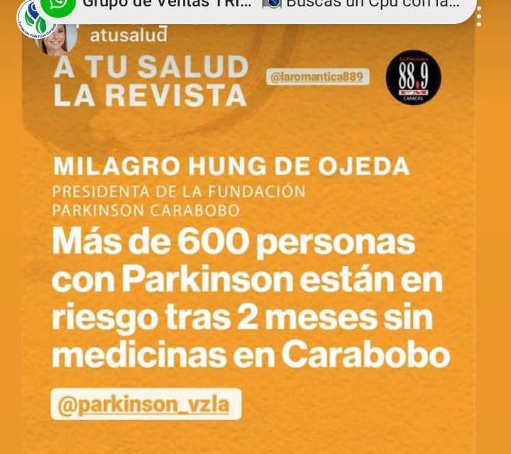Entrevista de la revista "A tu Salud" con la Fundación Parkinson Carabobo